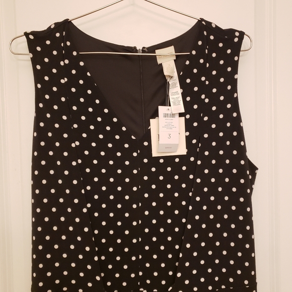 Chico's Knit Kit Dot Jumpsuit Black Antique White Wideleg XL/16 Chico's Size 3 - Picture 9 of 16